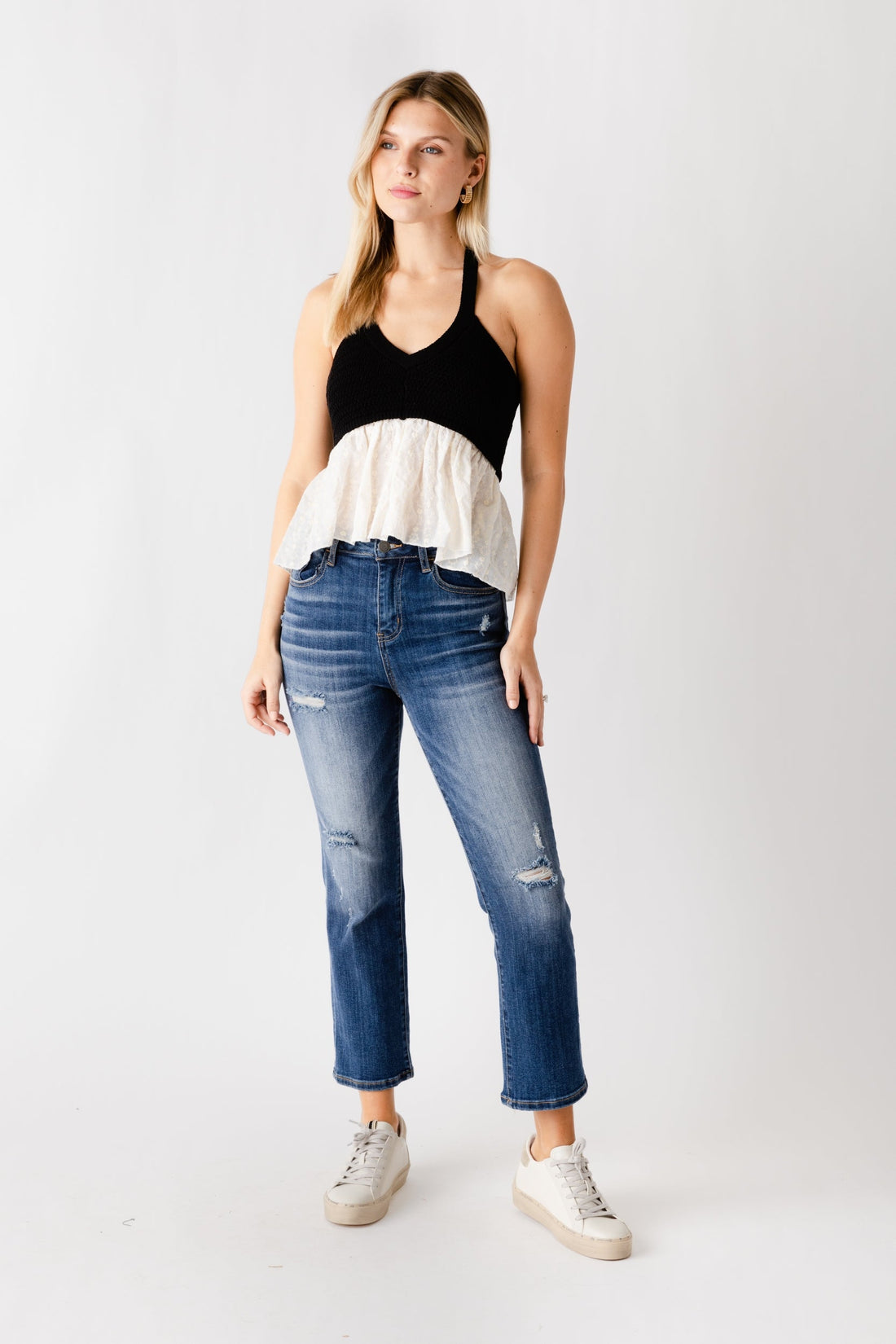 Stevie High Waisted Cropped Flare Jean
