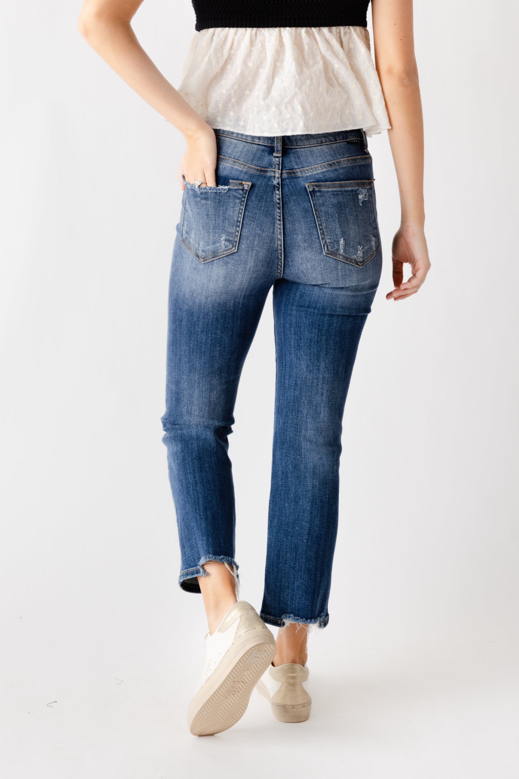 Stevie High Waisted Cropped Flare Jean