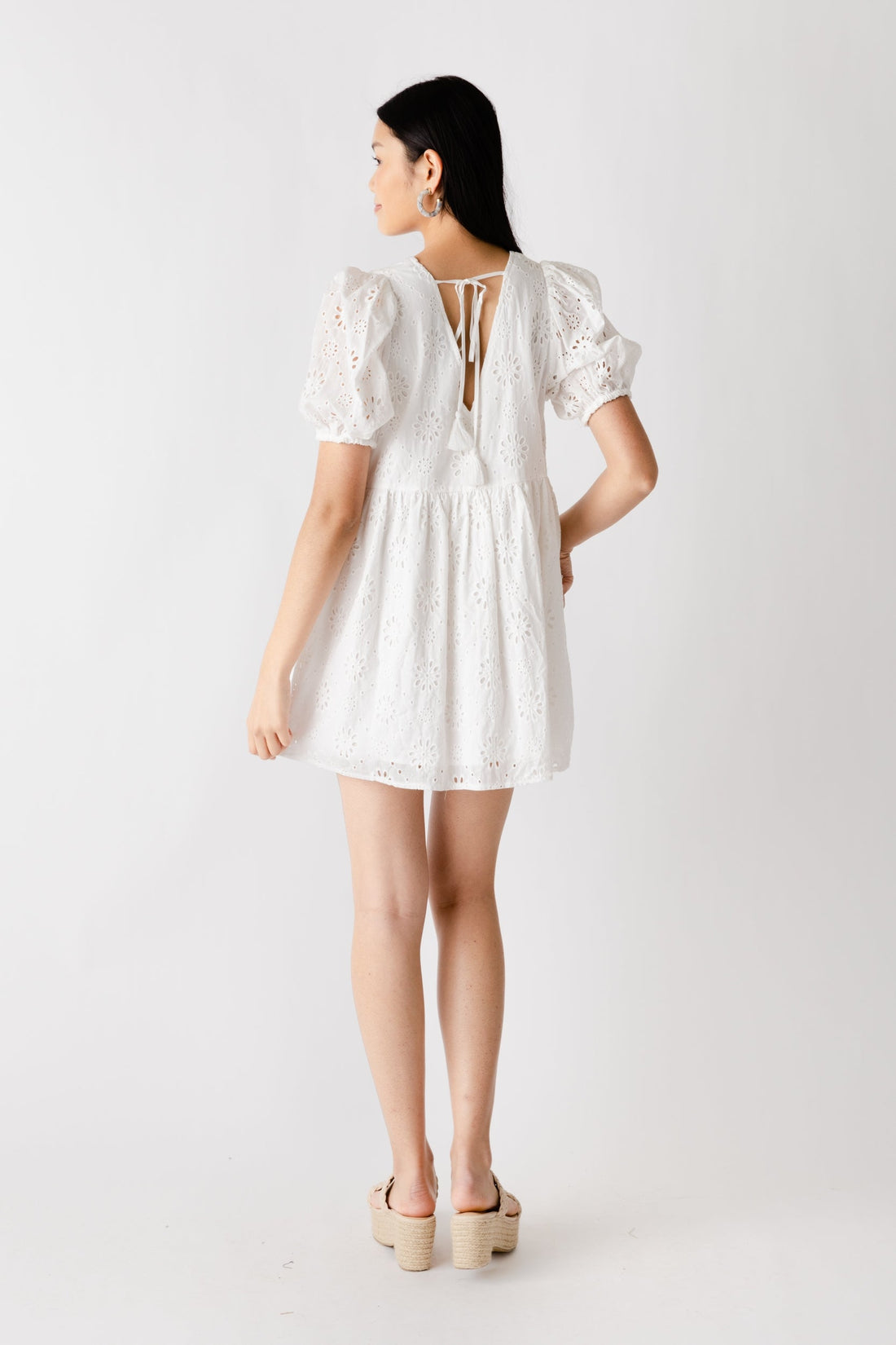 SALE - Rosie Eyelet Puff Sleeve Dress