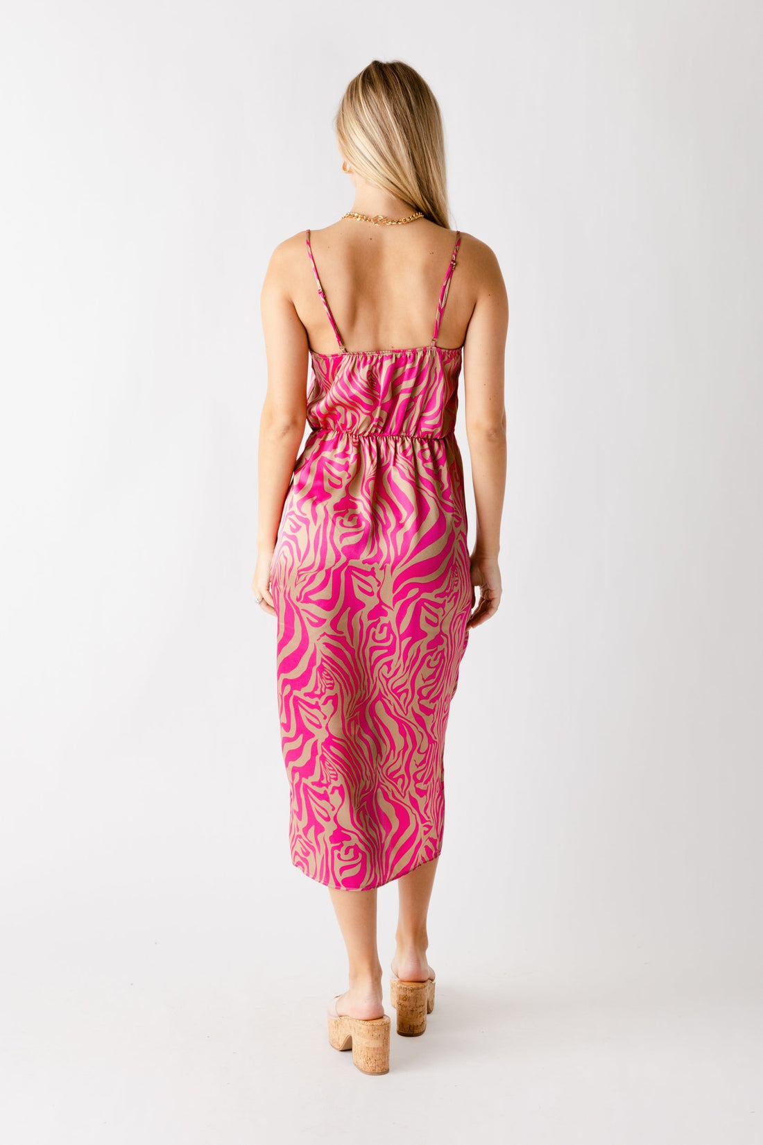 SALE - Pippa Zebra Print Wrap Midi Dress