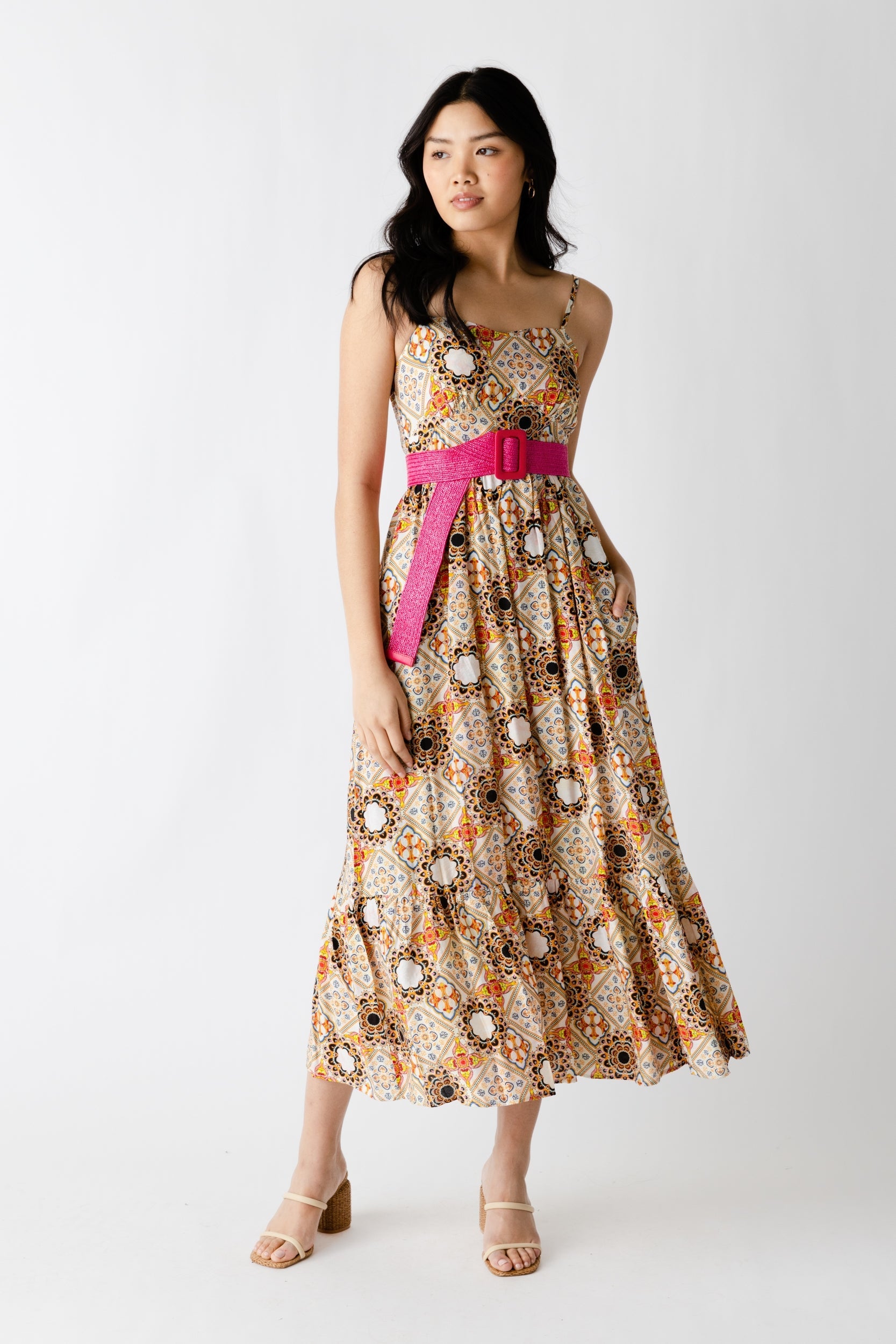 SALE - Mia Tie Print Maxi Dress