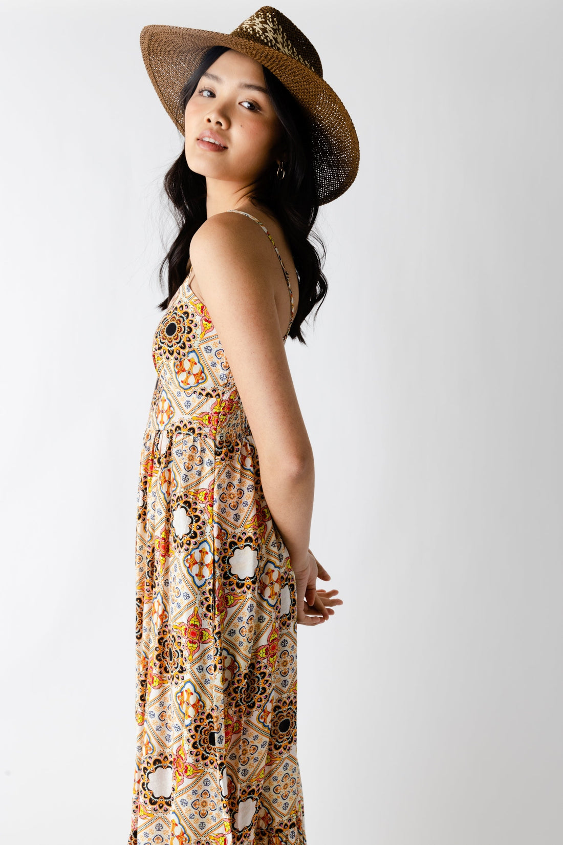 SALE - Mia Tie Print Maxi Dress