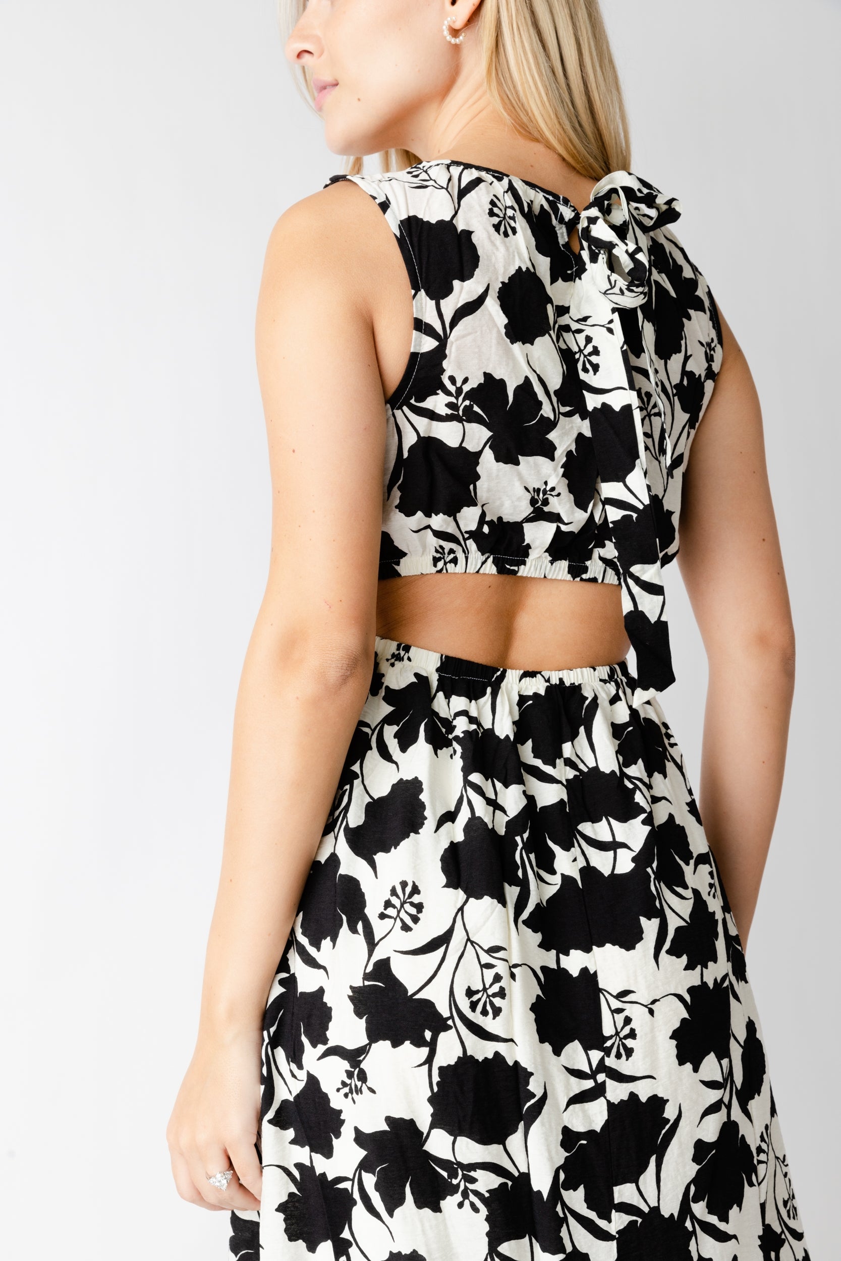 SALE - Tori Floral Open Back Dress
