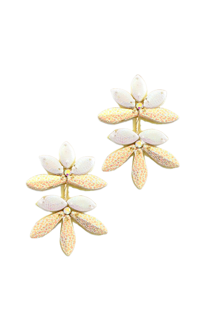Renna Flower Leaf Earrings