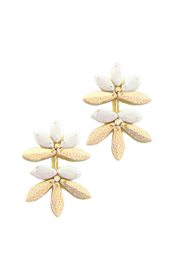 Renna Flower Leaf Earrings