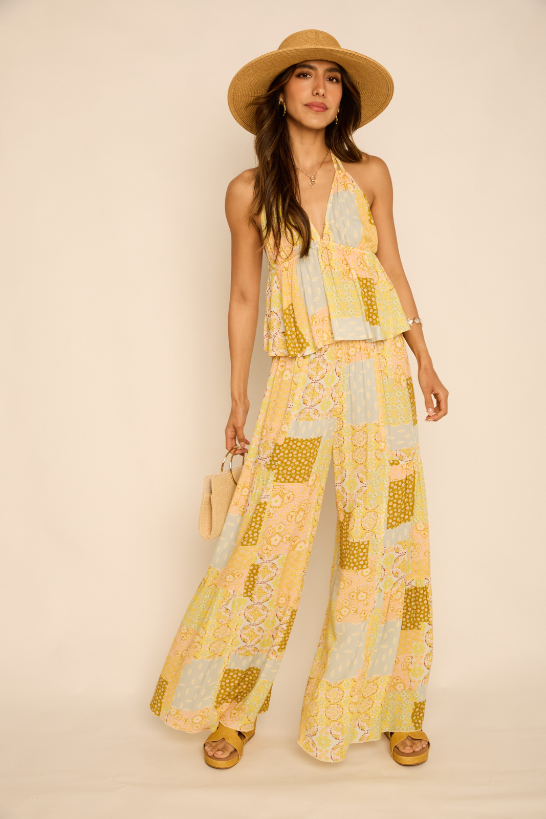 Alisha Pattern Tie Top