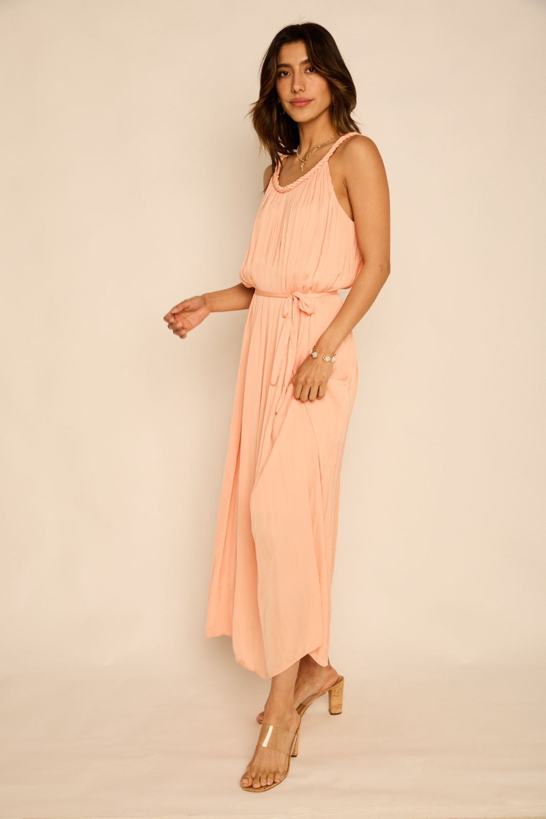 Lisa Braided Neckline Maxi Dress
