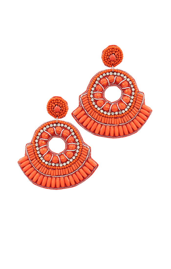 Reeve Beaded Circle Earrings