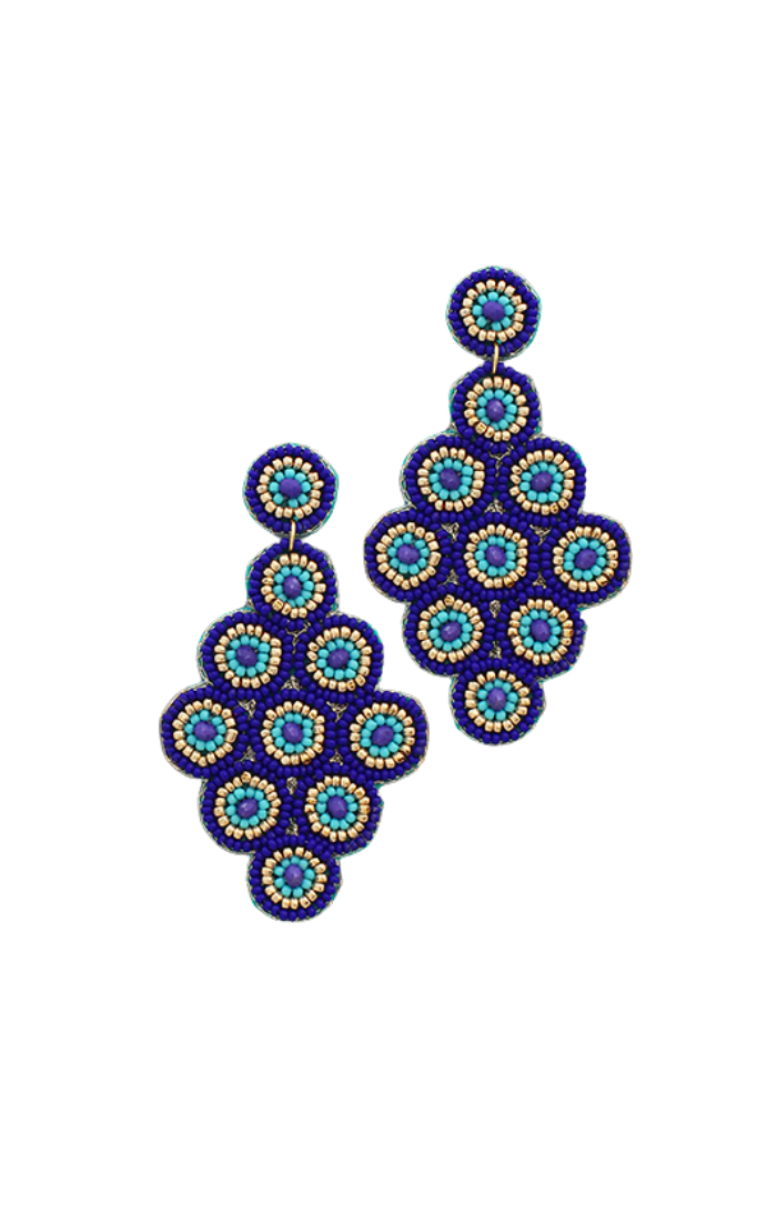 Frances Beaded Multi Circle Earrings