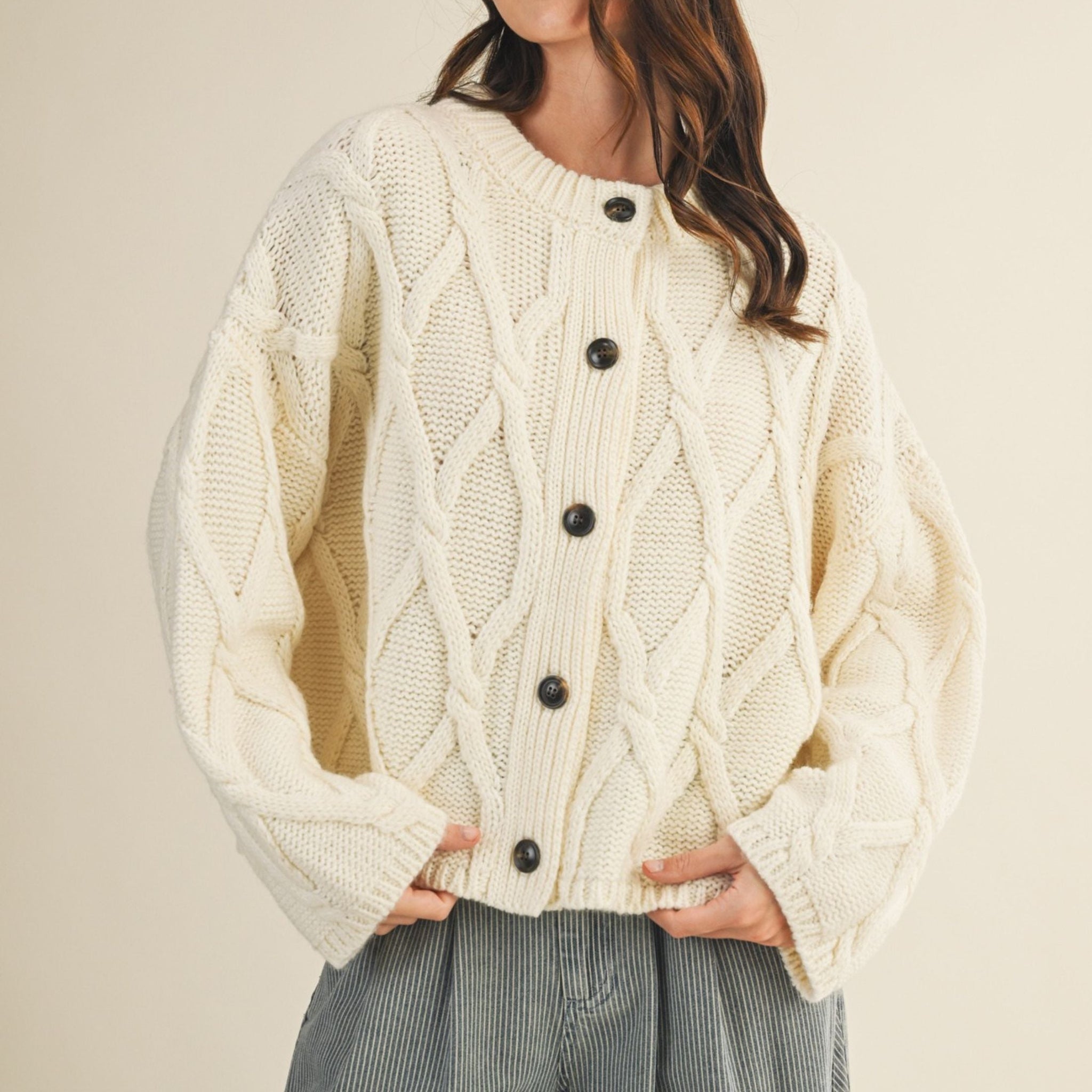 Maggie Cable Knit Cardigan