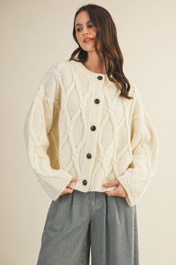 Maggie Cable Knit Cardigan