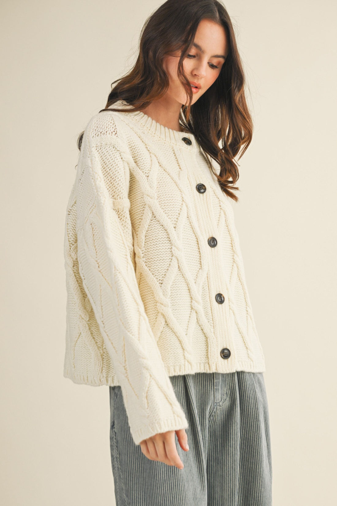 Maggie Cable Knit Cardigan