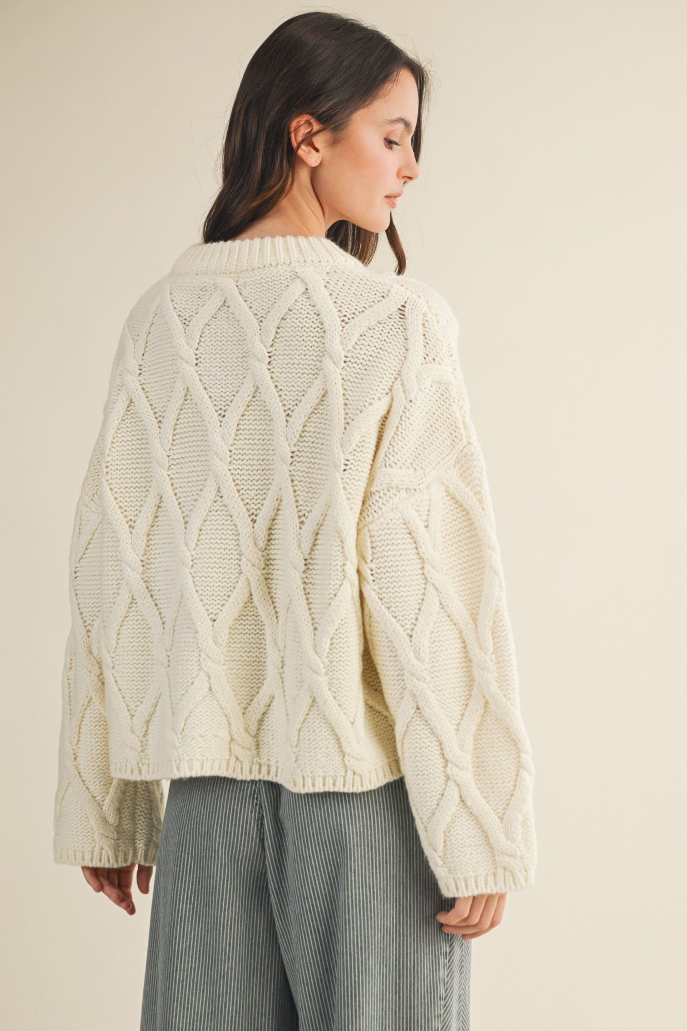 Maggie Cable Knit Cardigan