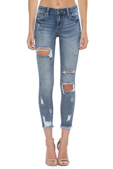 Monaco Distressed Crop Skinny Jean