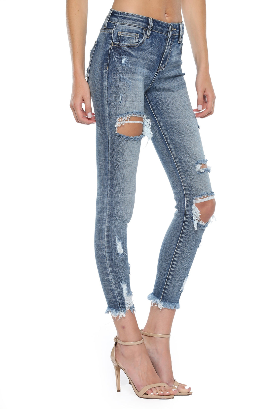 Monaco Distressed Crop Skinny Jean