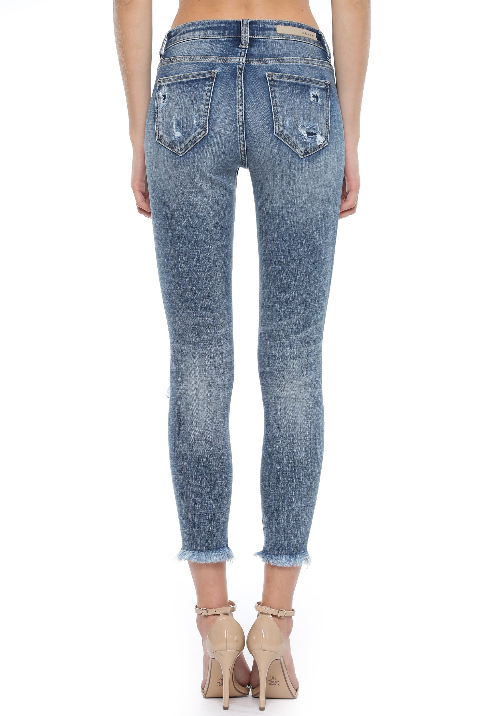 Monaco Distressed Crop Skinny Jean