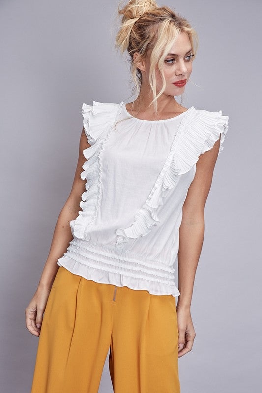 Lisette Ruffle Pleated Blouse