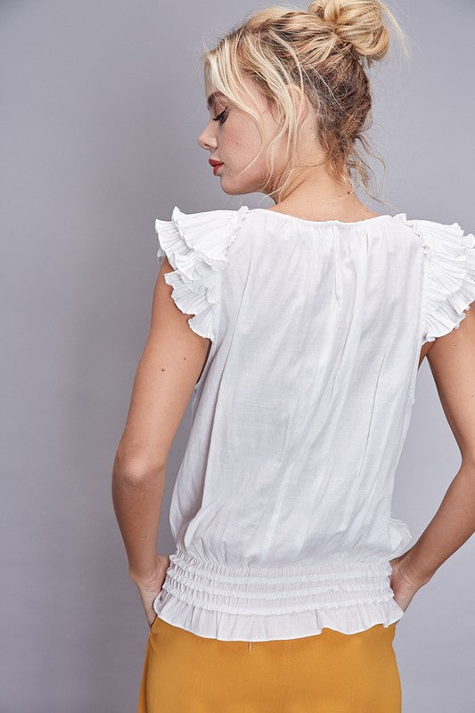 Lisette Ruffle Pleated Blouse