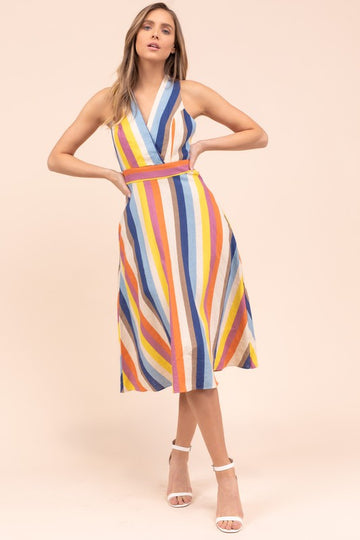 Yvette Stripe Midi Dress