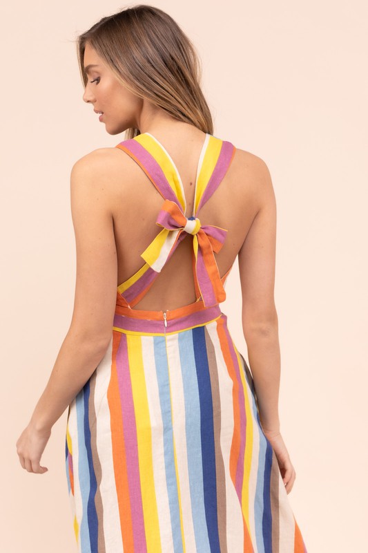 Yvette Stripe Midi Dress