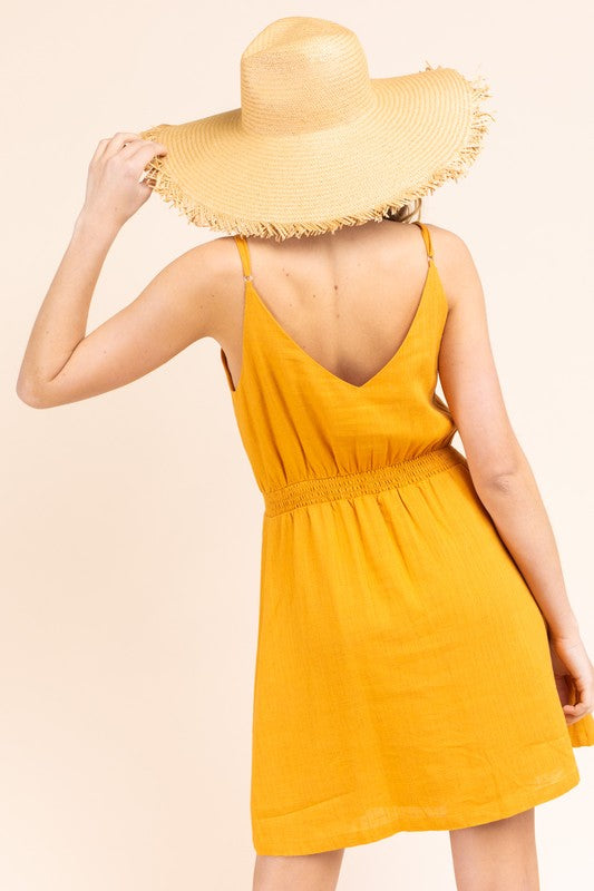 Leona Button Front Mini Dress