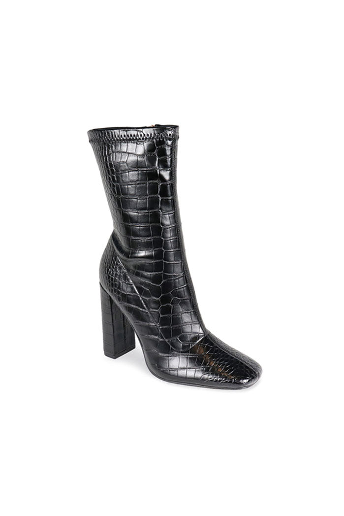 Zachery Snakeskin Bootie