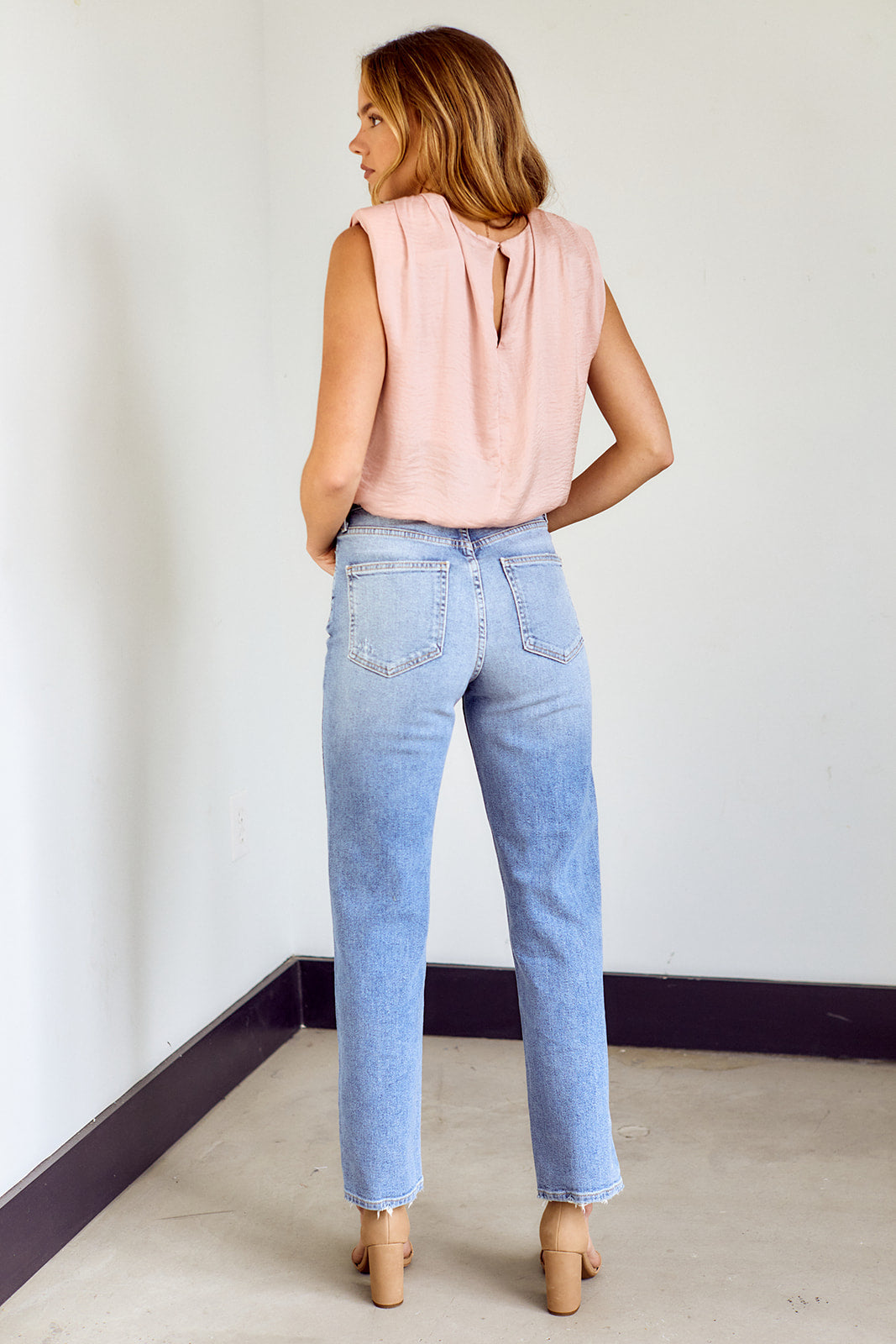 Audubon Distressed Straight Leg Jeans