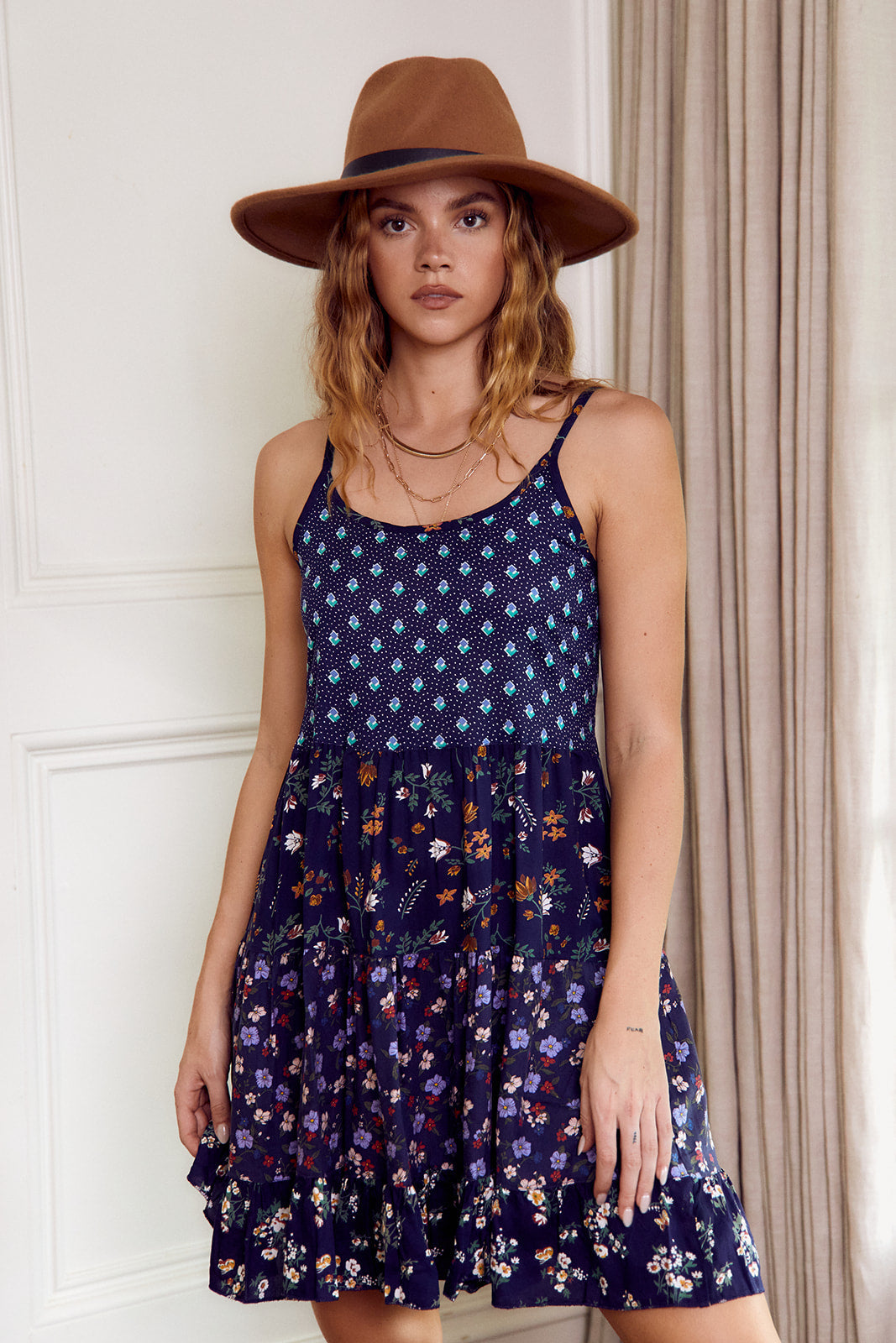 Breezie Unique Patchwork Mini Dress