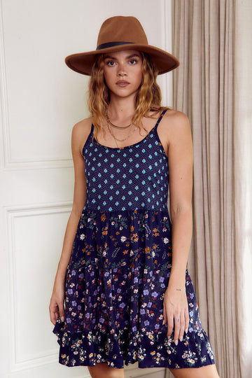 Breezie Unique Patchwork Mini Dress