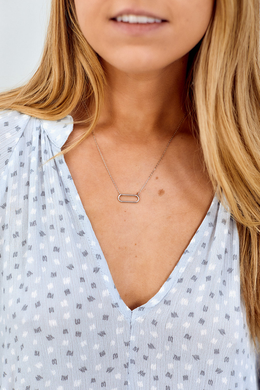 Carolina Flat Oval Necklace
