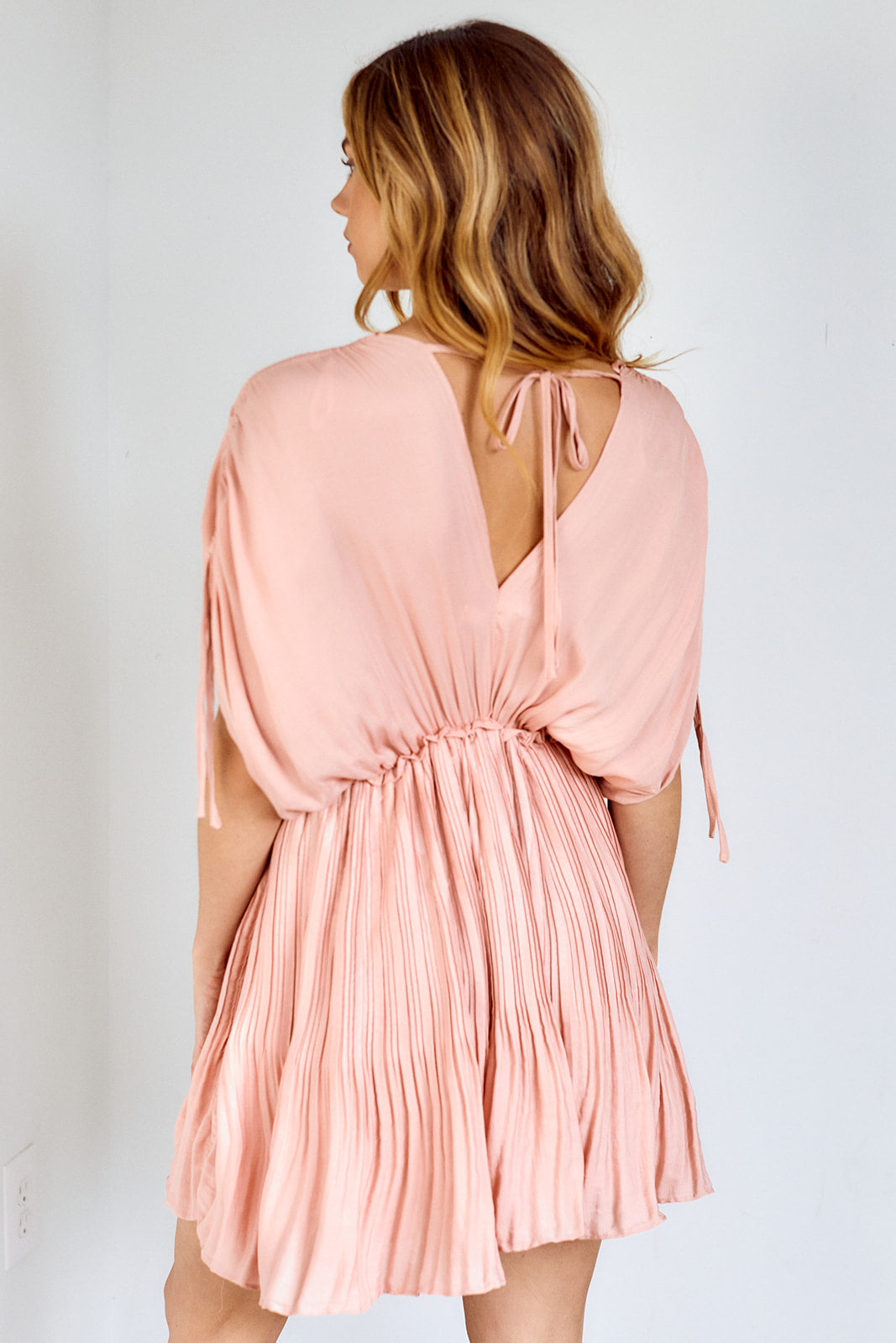 Codi Pleated Tie Back Dress