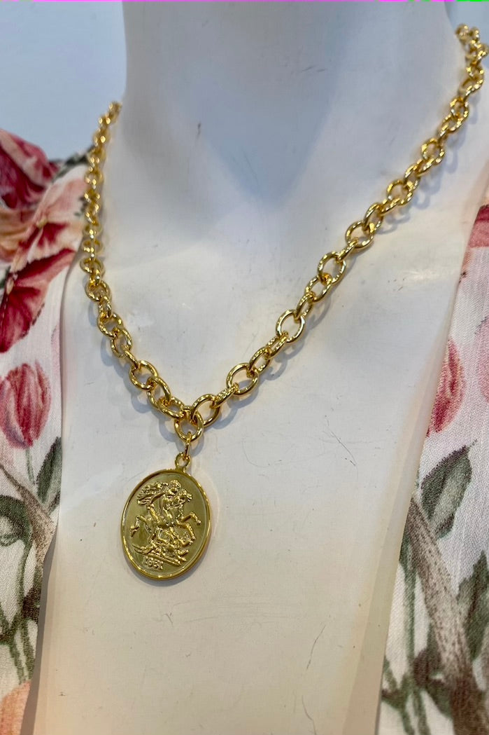 Elton Coin & Chain Necklace