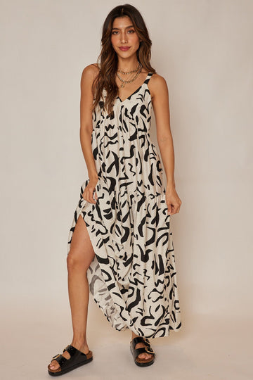 Margaret Pattern Maxi Dress