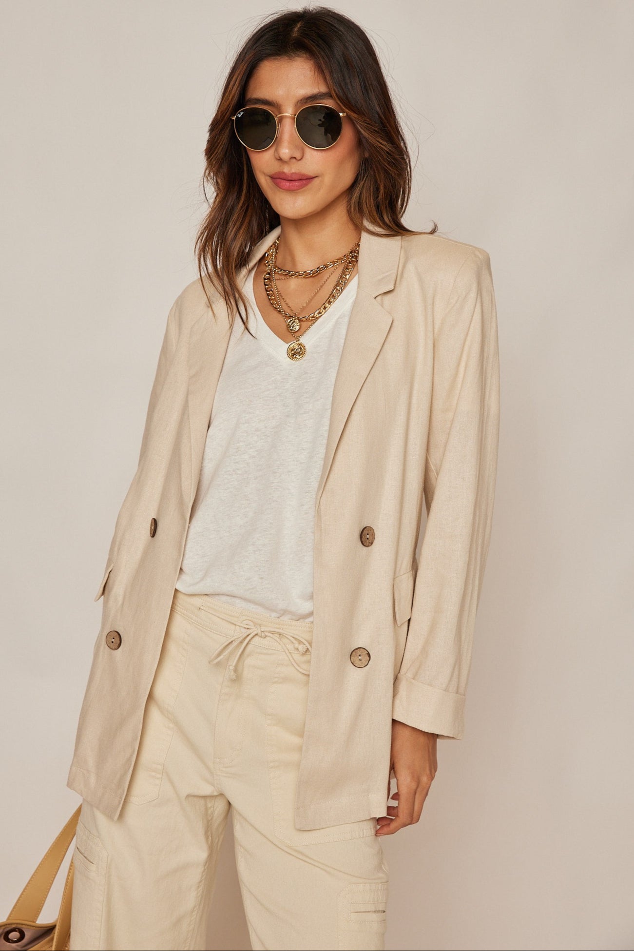 Bradley Light Linen Oversized Blazer