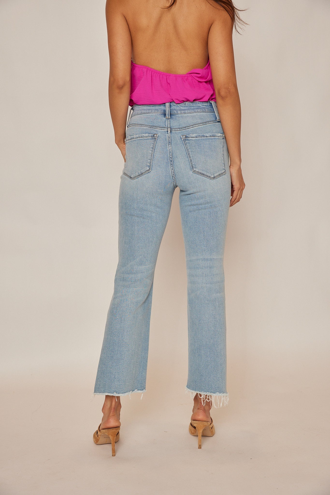 Ashley High Rise Crop Flare Jean