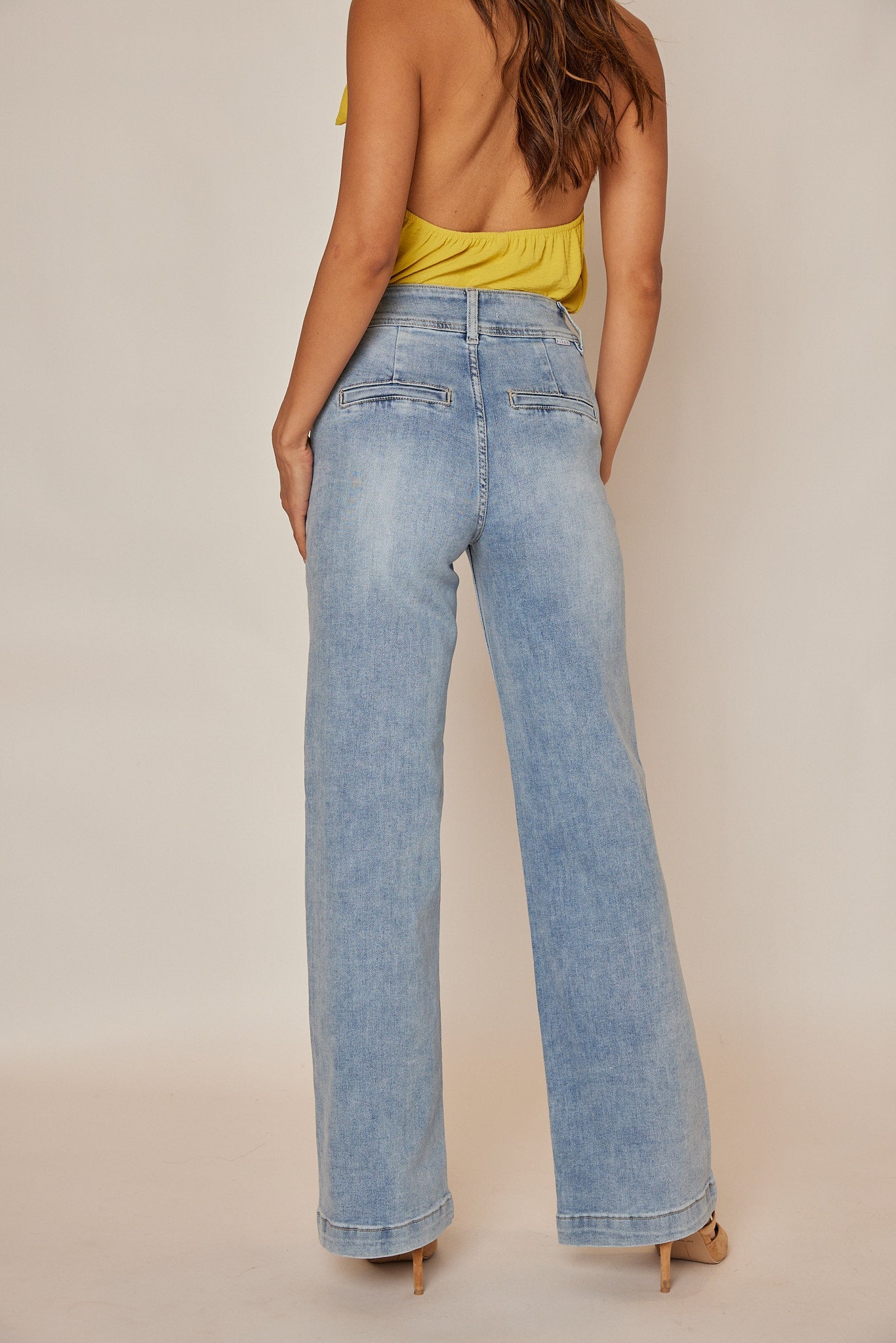 Sasha Risen High Rise Double Button Jeans