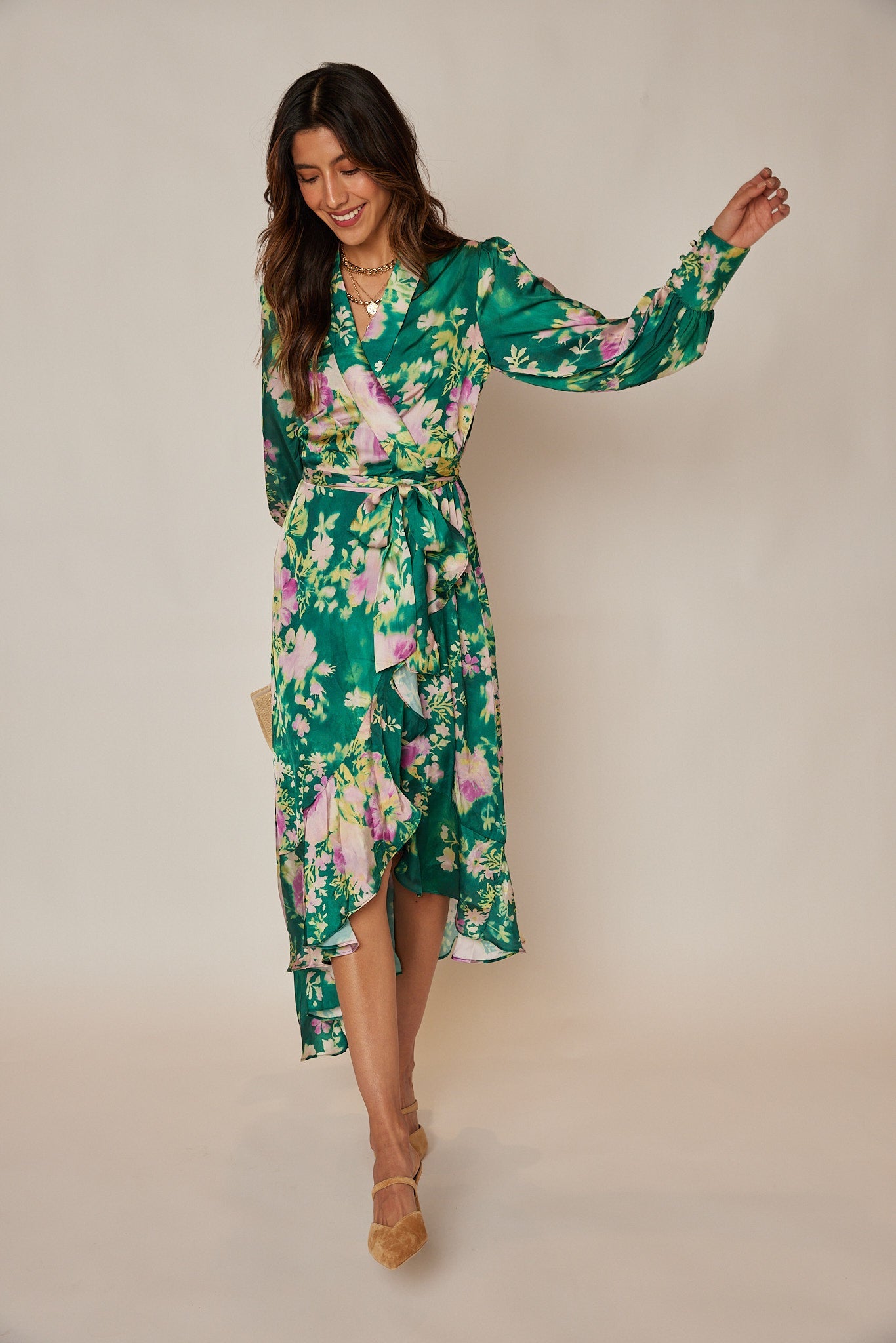 Arianna Floral Wrap Dress