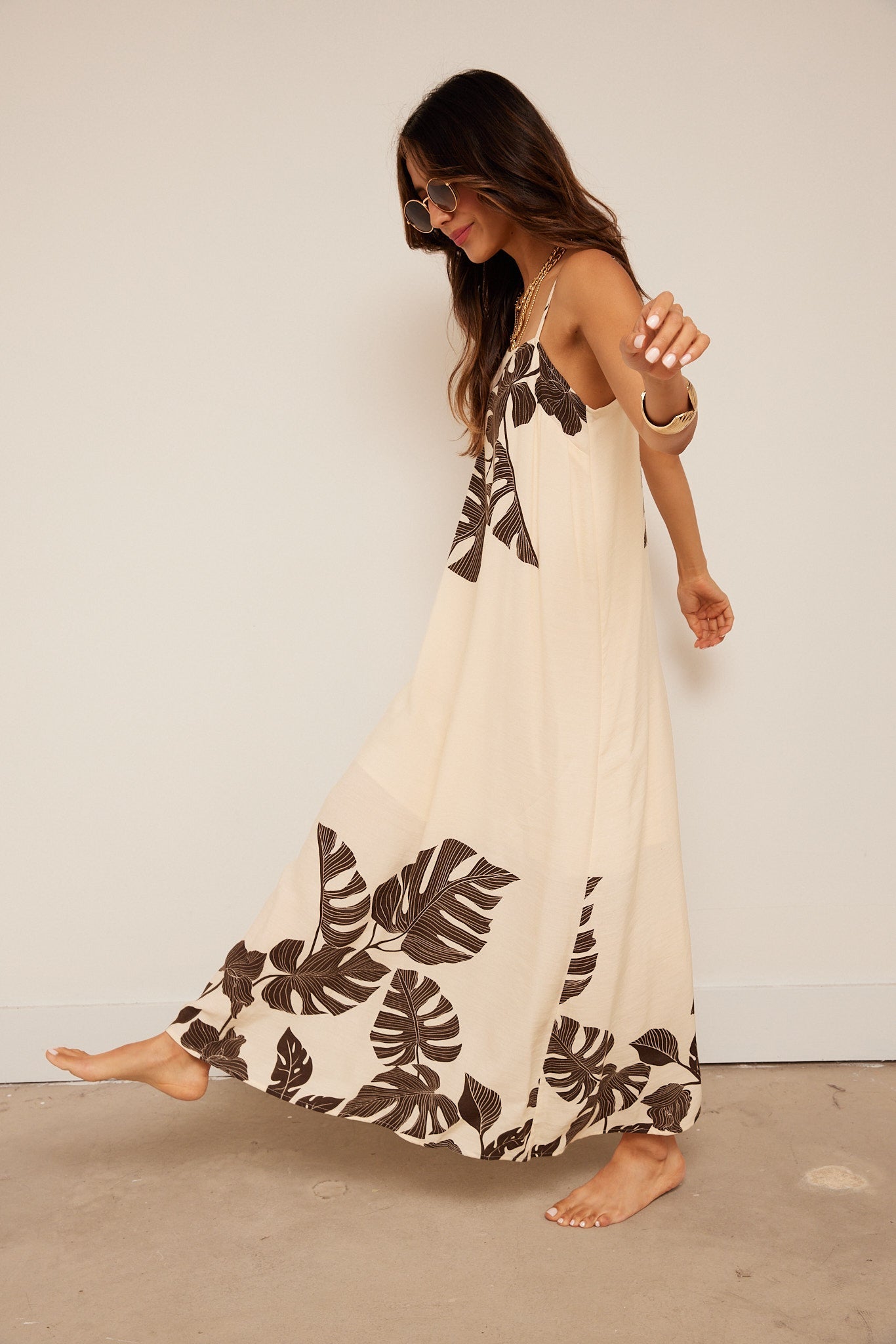 Samantha Printed Tank Maxi Dress
