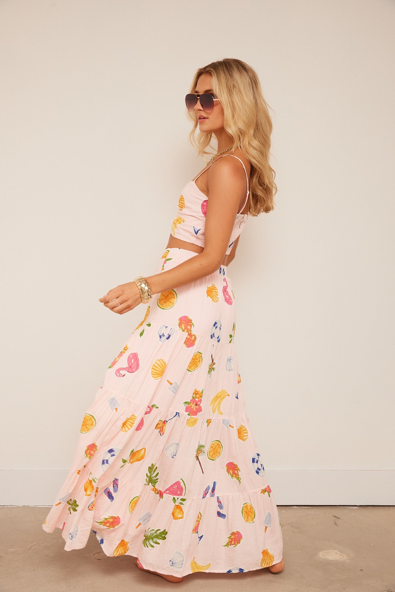 Marjorie Pattern Maxi Skirt