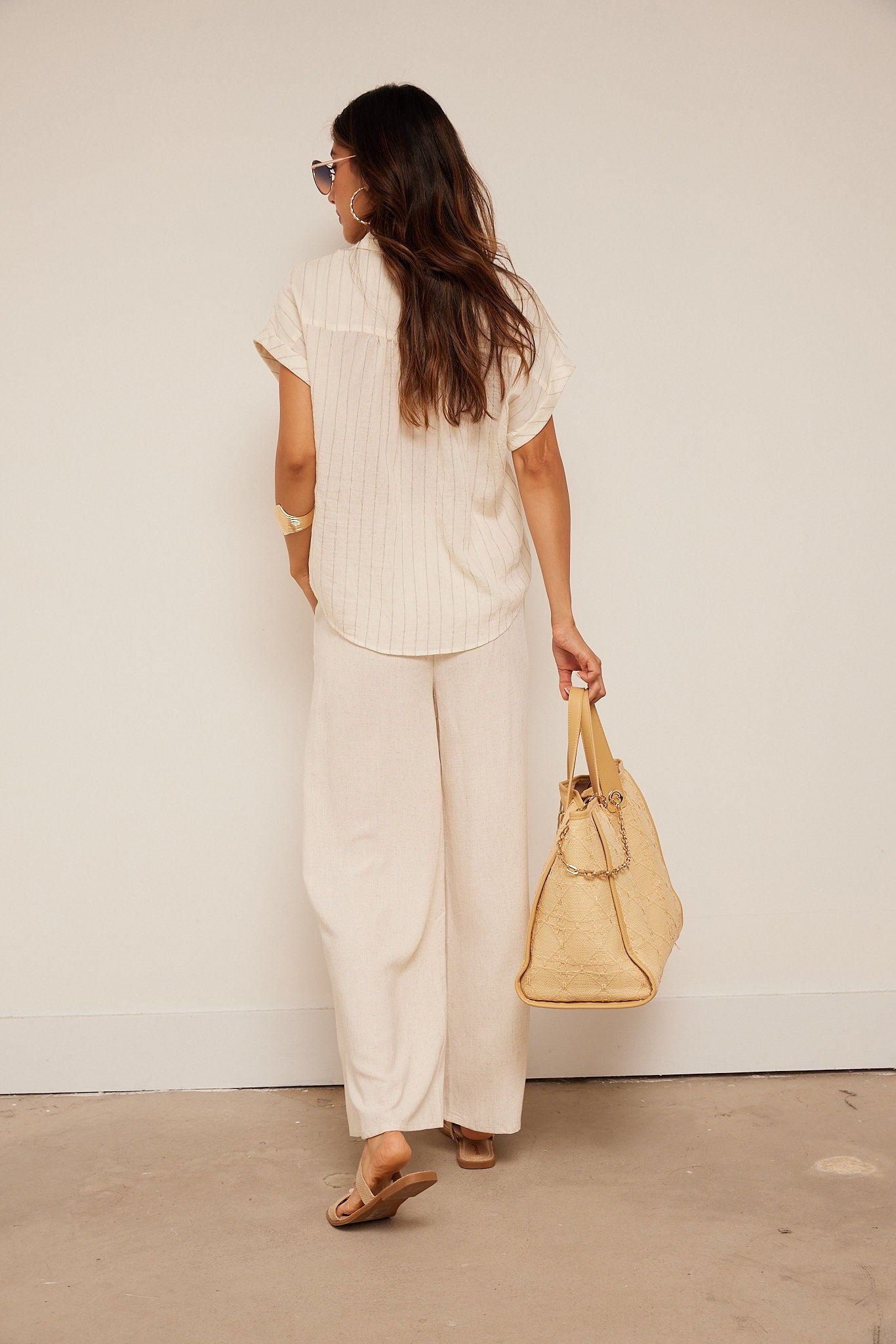 Evie Rolled Up Sleeve Stripe Top