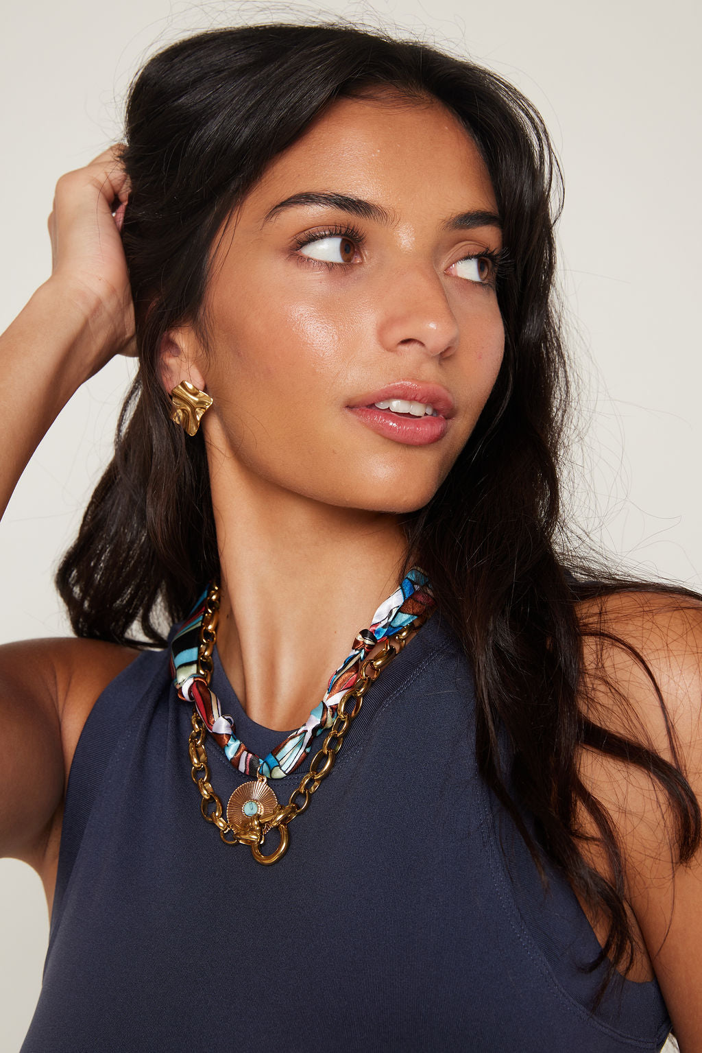 Reagan Handmade Scarf Charm Necklace