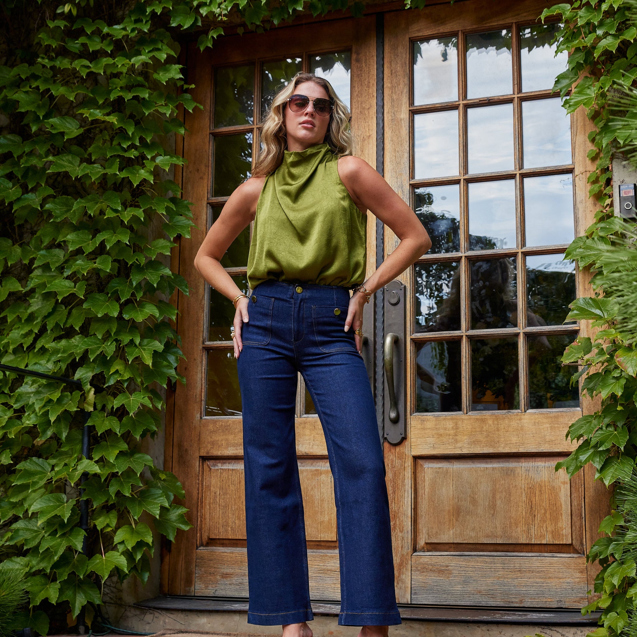 Claire High Waist Straight Jeans