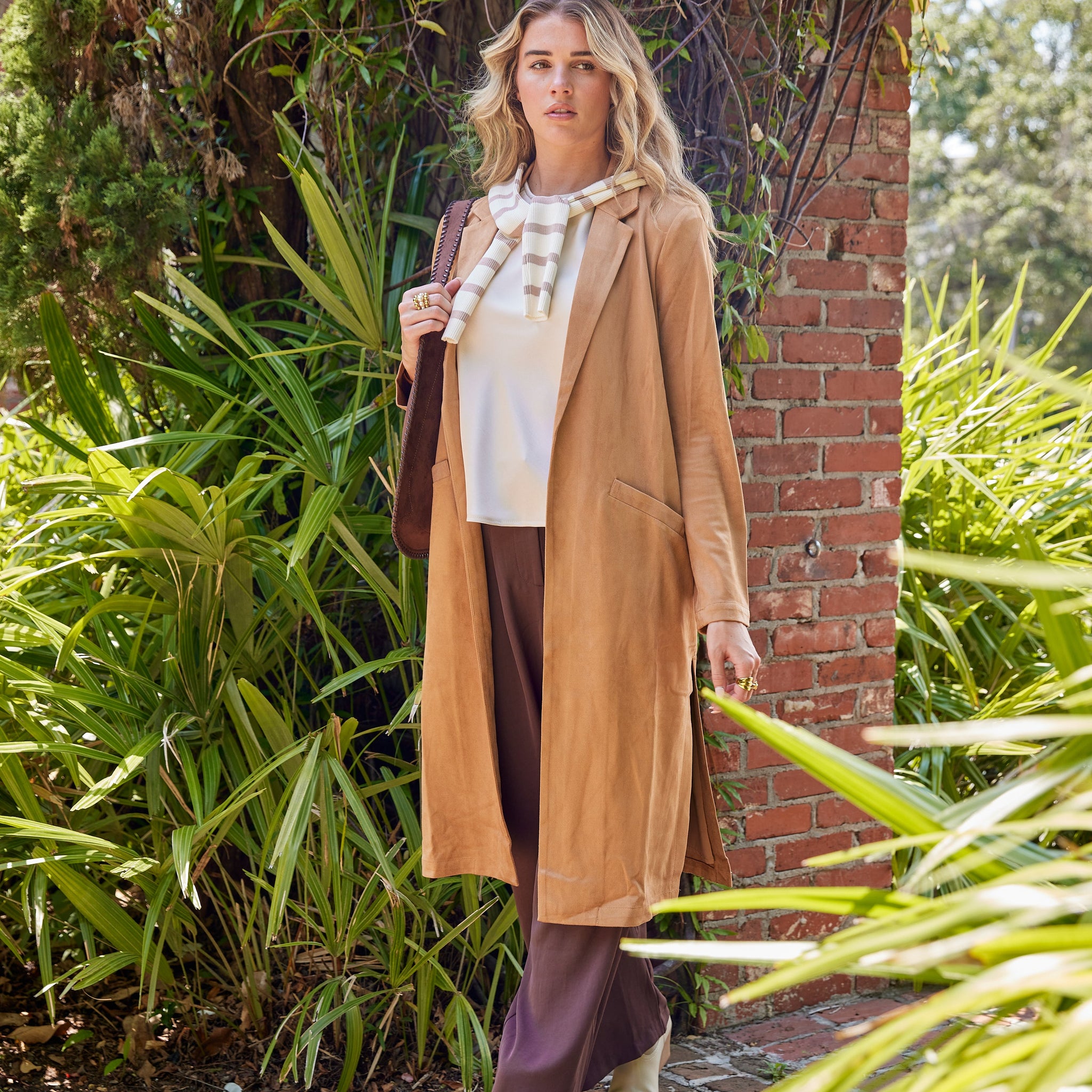 Nina Faux Suede Duster