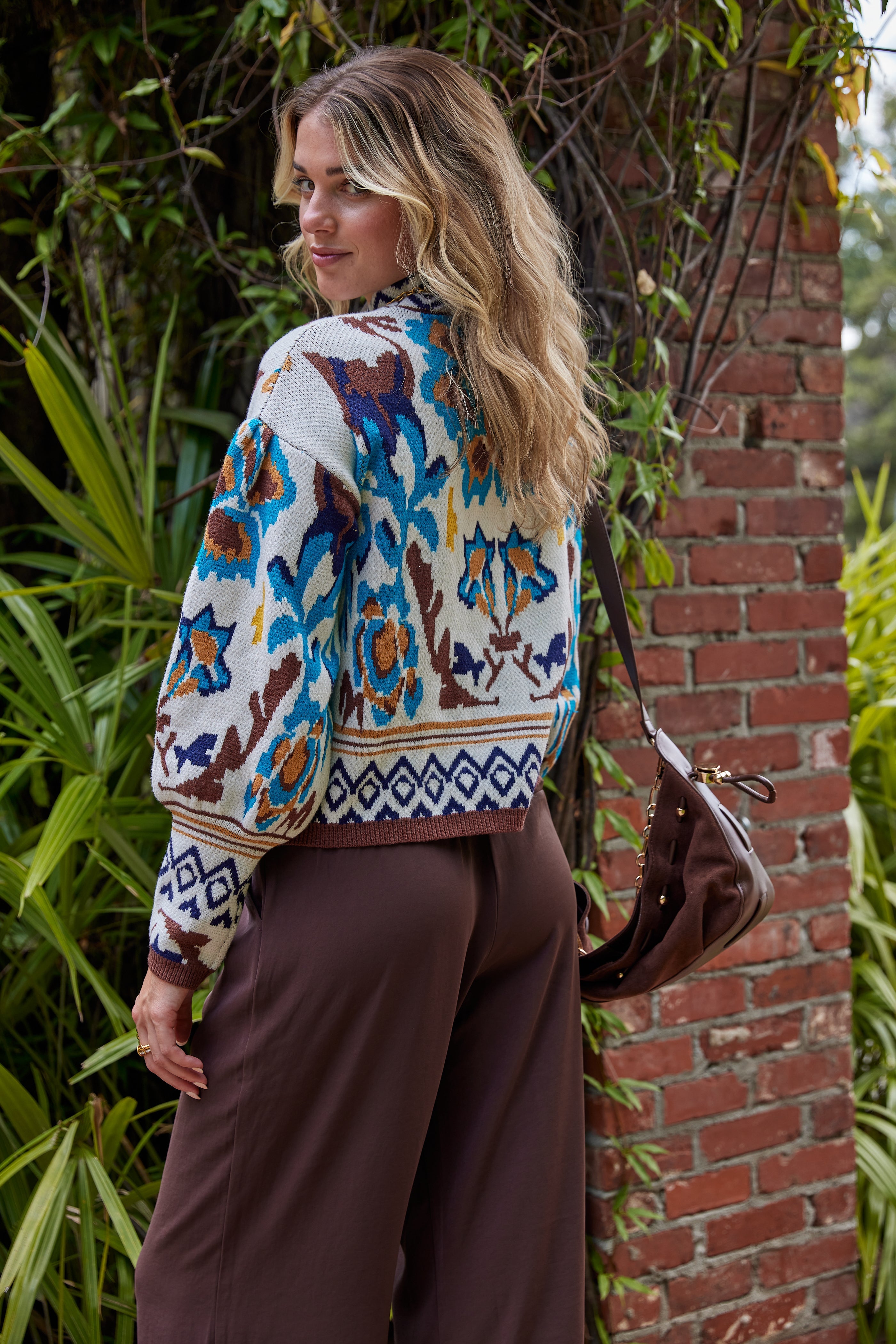 Mia Multi Patterned Knit Sweater