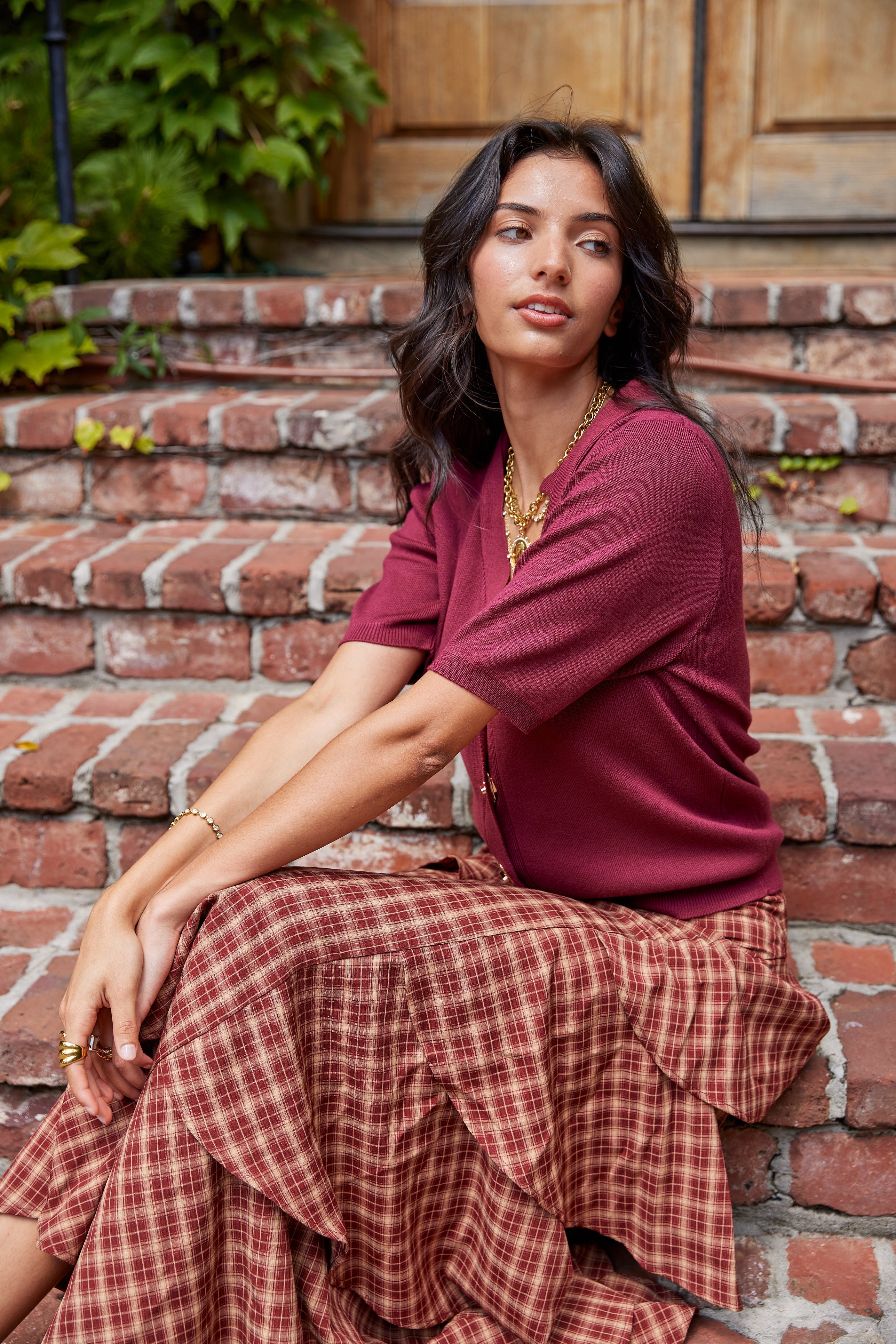 Sam Knit Button Top