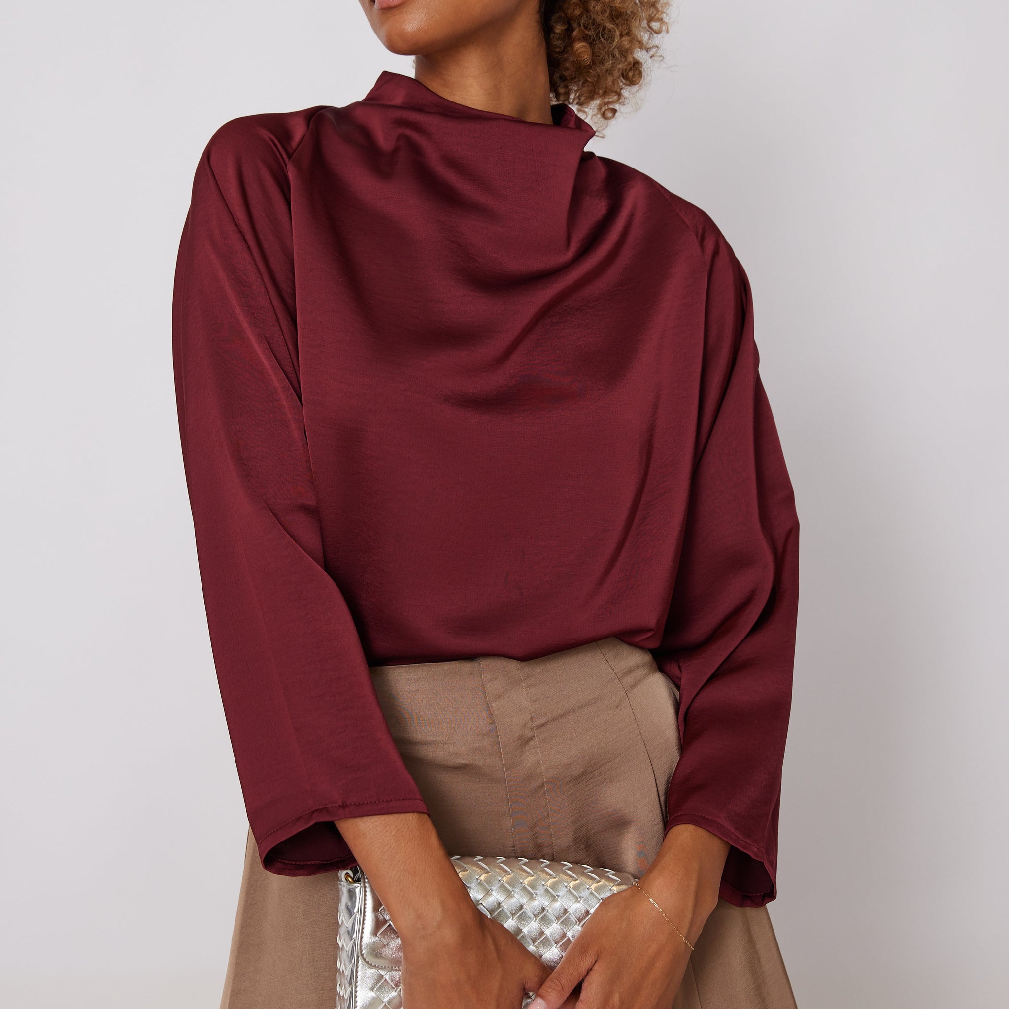 SALE - Norris Cowl Neck Long Sleeve Blouse