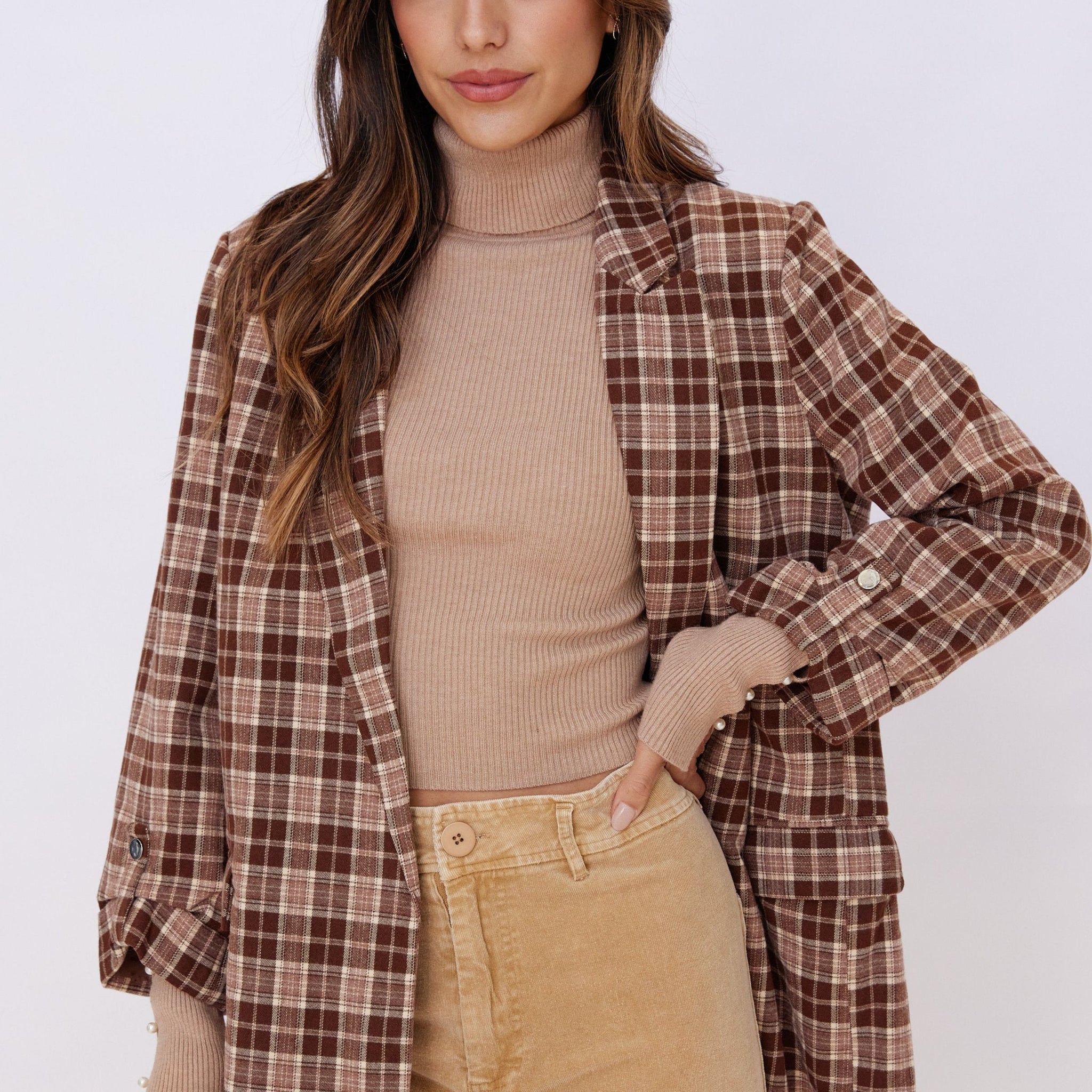 Lily Plaid Blazer