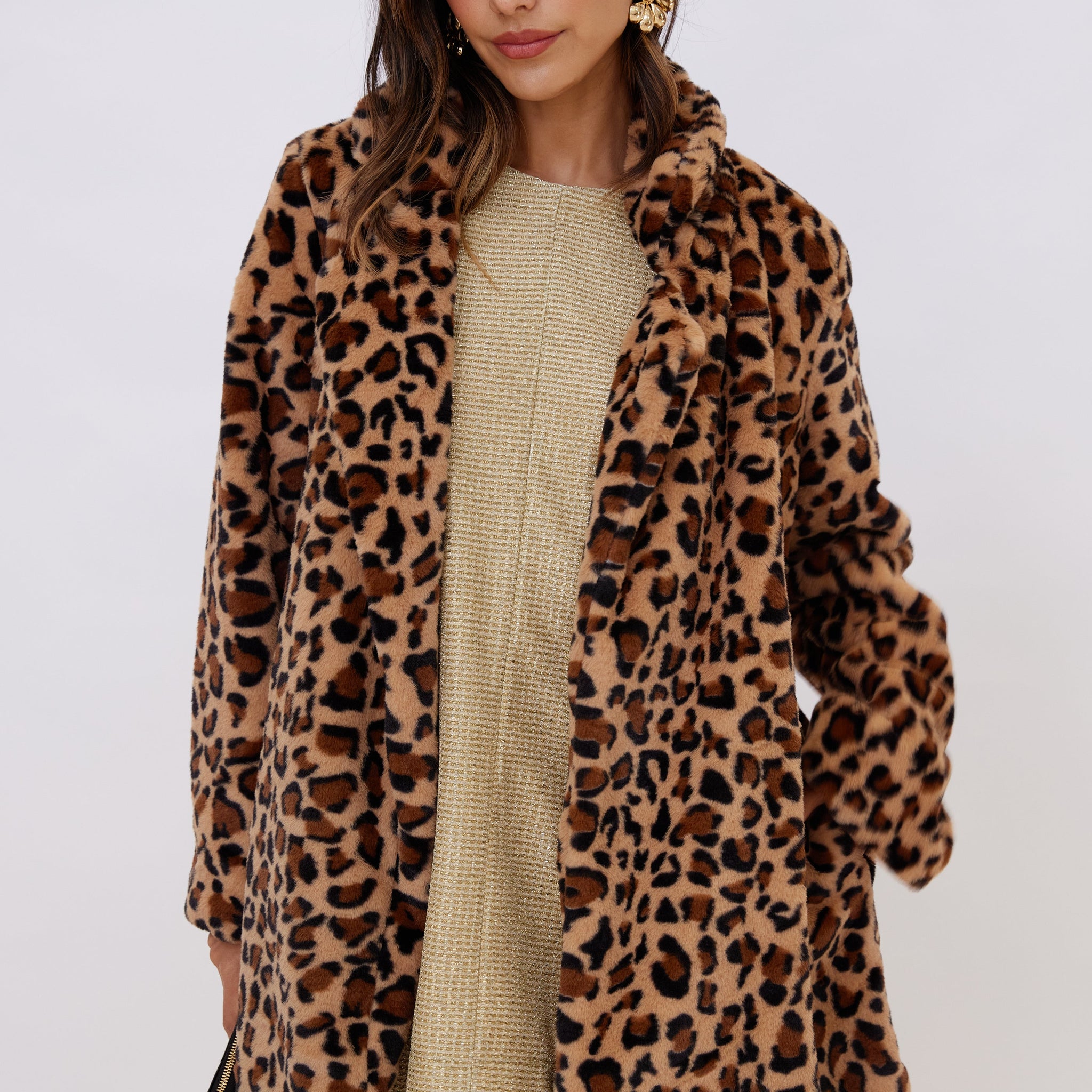 SALE - Kendall Faux Fur Cheetah Long Coat