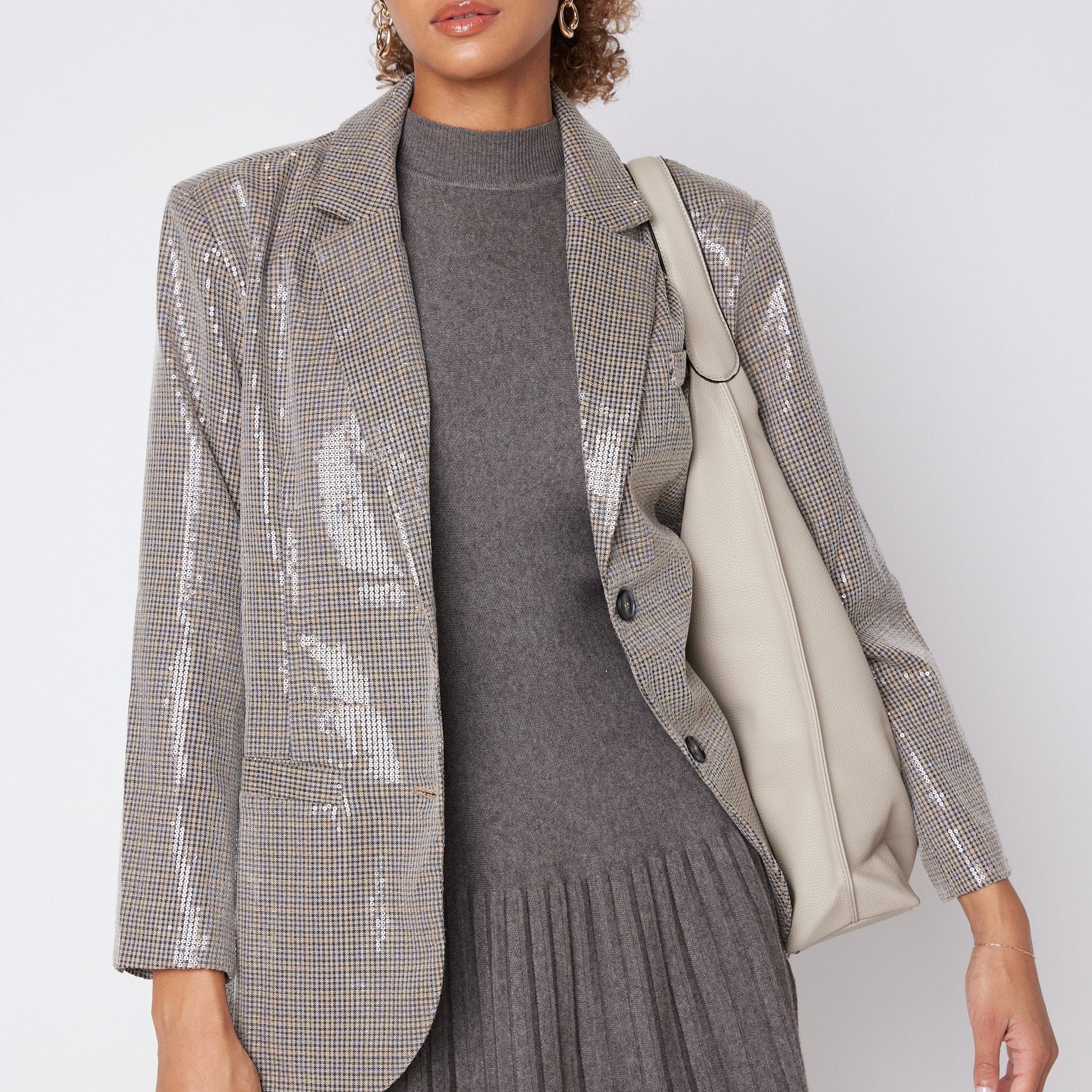SALE - Beth Sequin Oversized Blazer