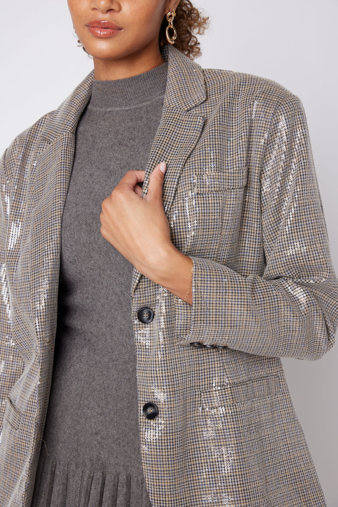 SALE - Beth Sequin Oversized Blazer
